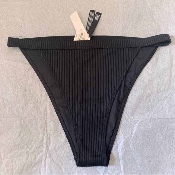 PINK Swim Ribbed High Leg Bikini Bottom - Picture 2 of 8